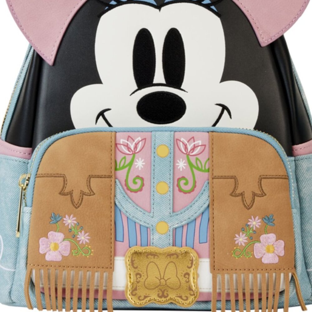 NWT Loungefly Disney Minnie Mouse Cowgirl Mini Backpack - Picture 4 of 7